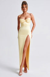 Alora Maxi Dress - Lemon Dress Babyboo Fashion Premium Exclusive Design
